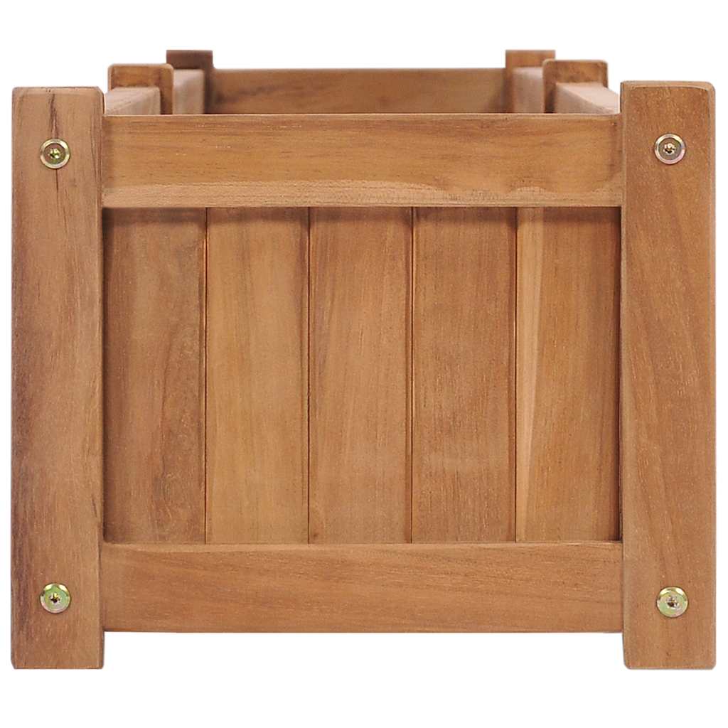 hævet plantekasse 200x30x25 cm massivt teaktræ