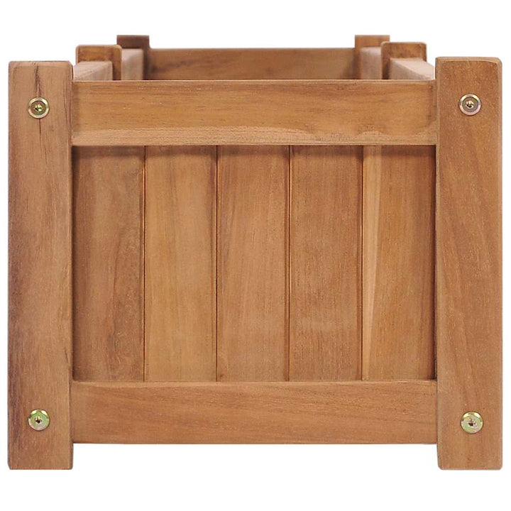 hævet plantekasse 200x30x25 cm massivt teaktræ