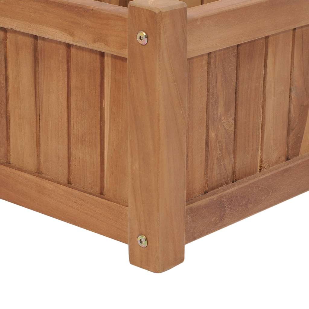 hævet plantekasse 200x30x25 cm massivt teaktræ