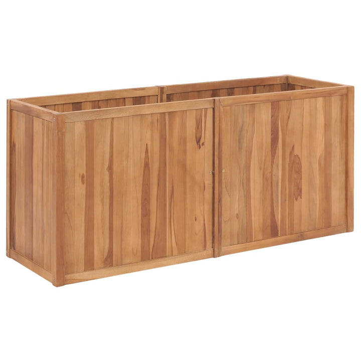 hævet plantekasse 150x50x70 cm massivt teaktræ