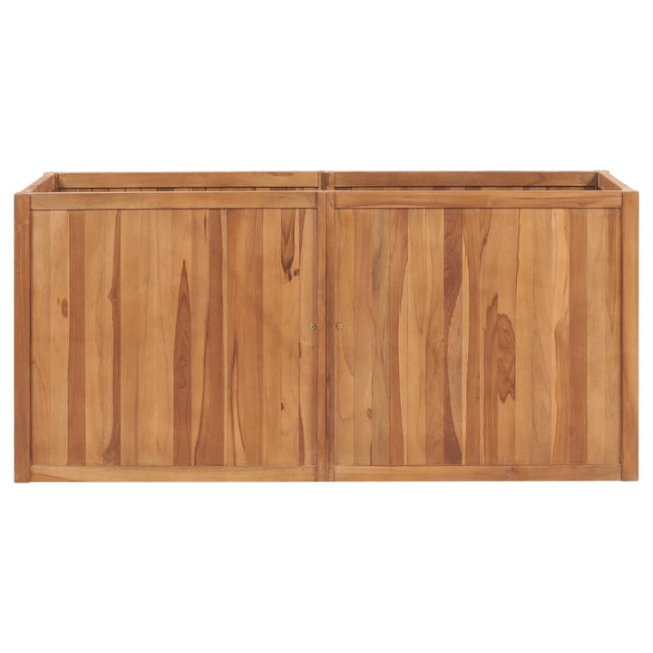 hævet plantekasse 150x50x70 cm massivt teaktræ