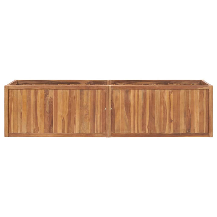 hævet plantekasse 200x50x50 cm massivt teaktræ