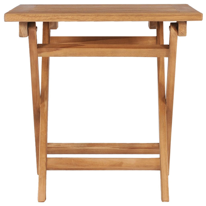 foldbart havebord 45x45x45 cm massivt teaktræ