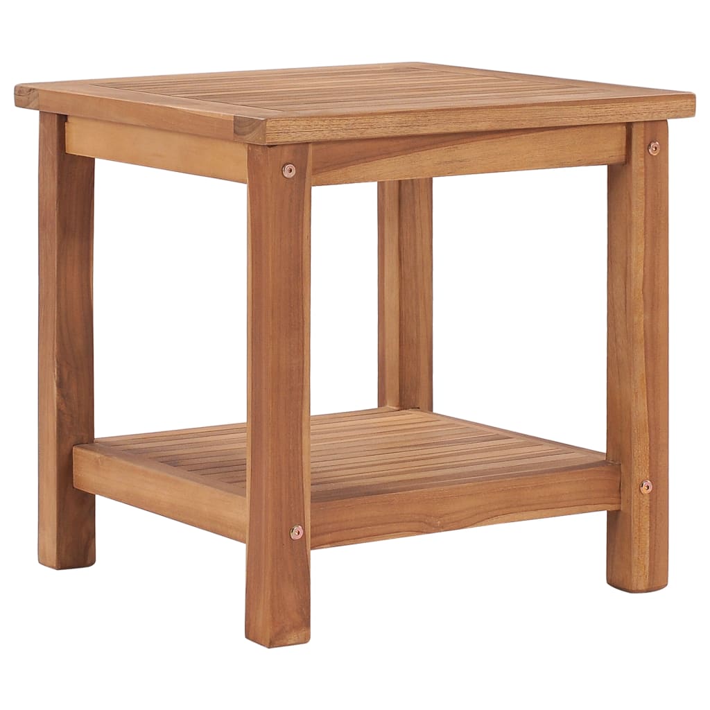sofabord 45x45x45 cm massivt teaktræ