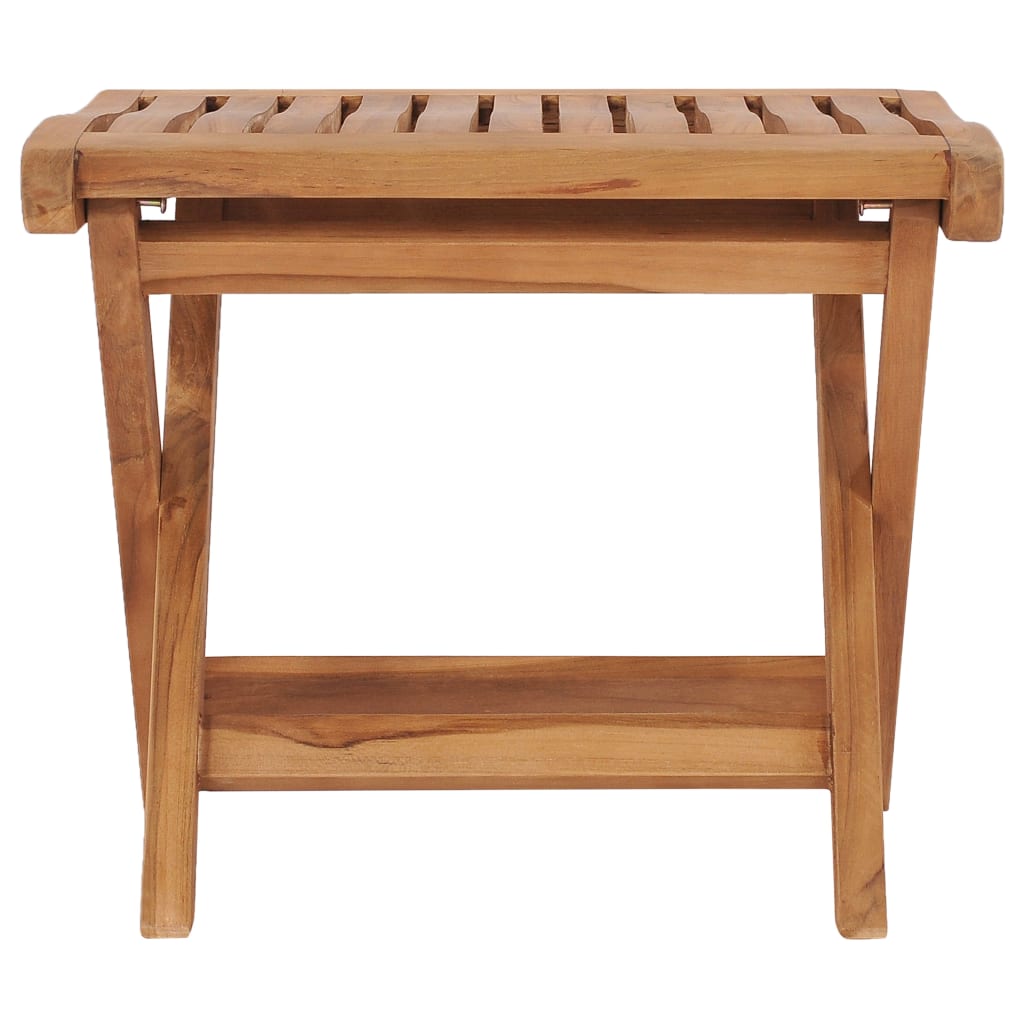 foldbar fodskammel 46,5x49x41,5 cm massivt teaktræ