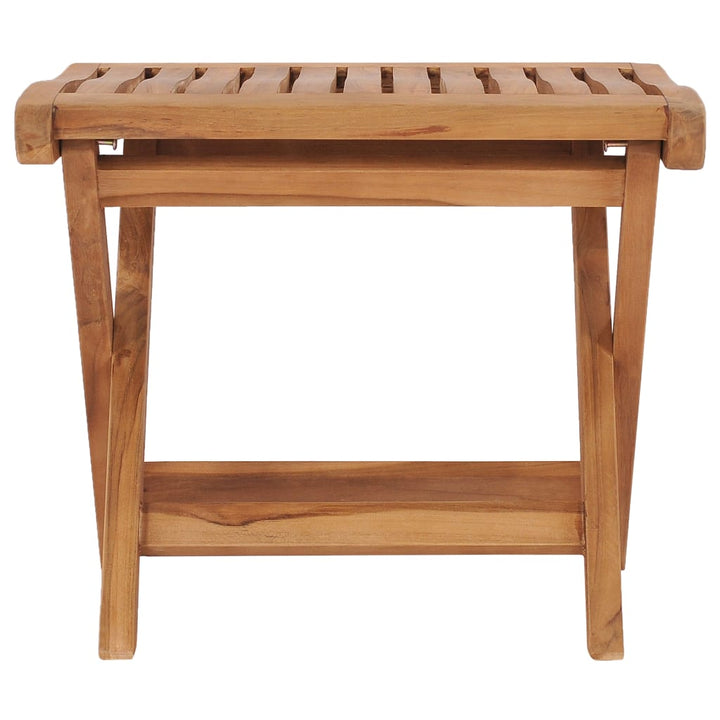 foldbar fodskammel 46,5x49x41,5 cm massivt teaktræ