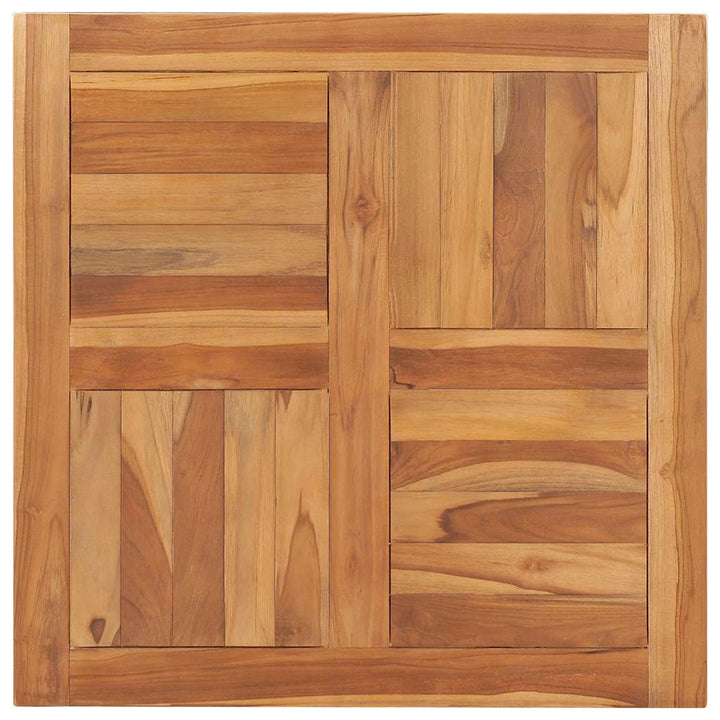 bordplade 70x70x2,5 cm massivt teaktræ