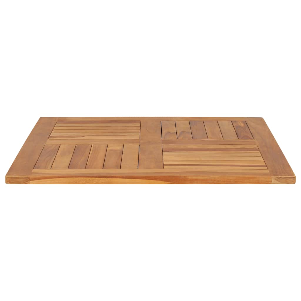 bordplade 80x80x2,5 cm firkantet massivt teaktræ