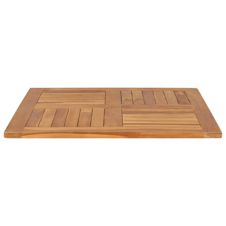 bordplade 80x80x2,5 cm firkantet massivt teaktræ