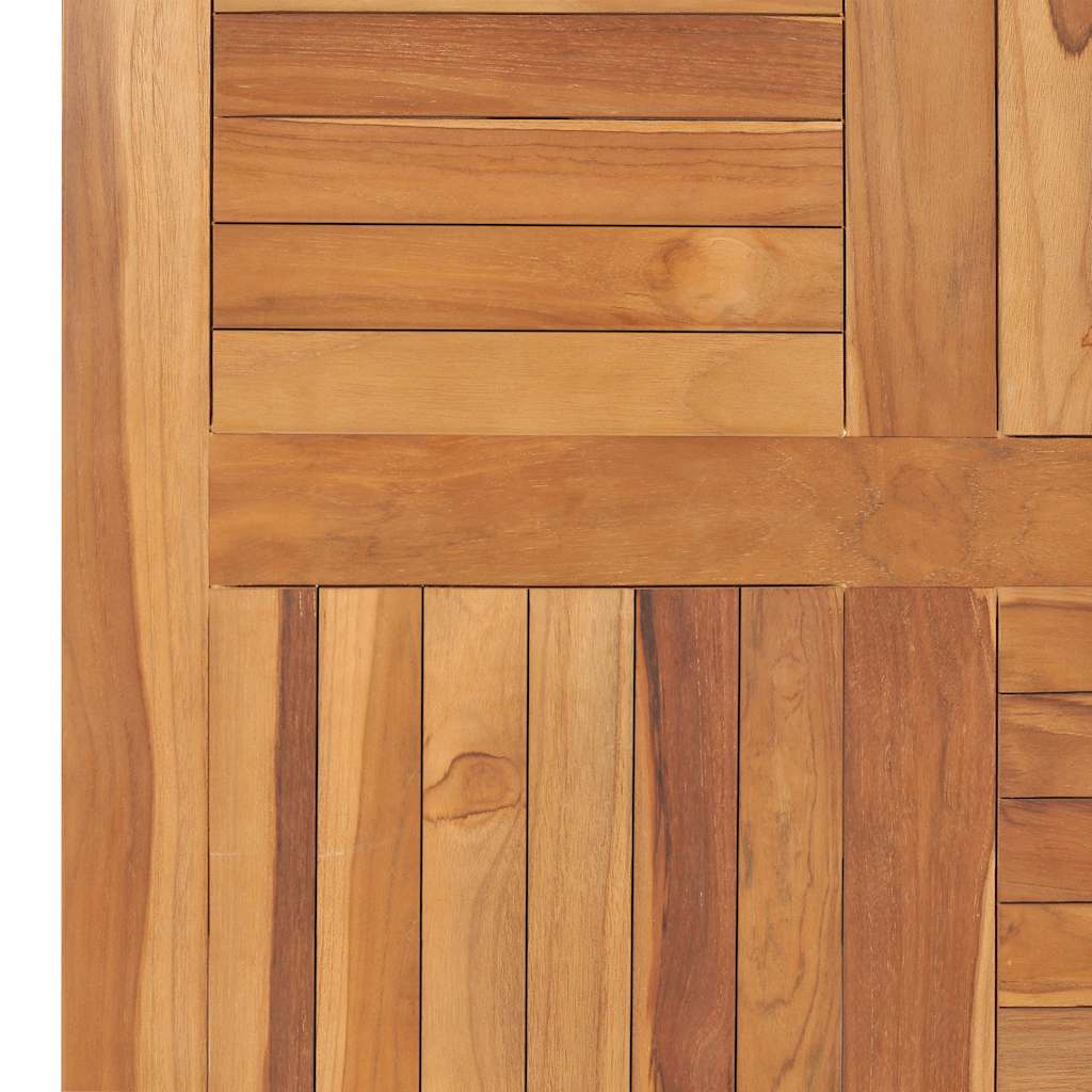 bordplade 80x80x2,5 cm firkantet massivt teaktræ