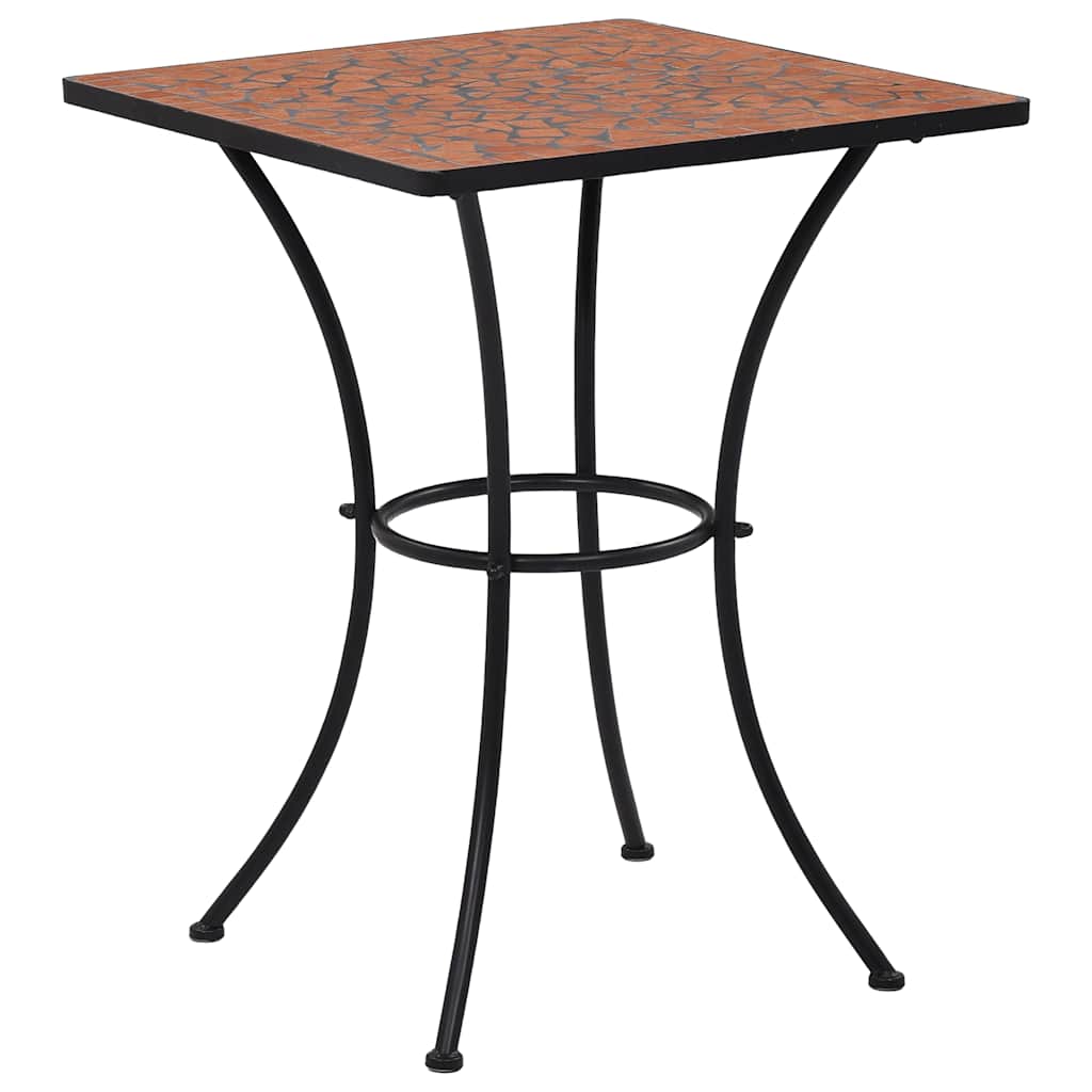 bistrosæt 3 dele mosaikdesign keramiske fliser terracotta