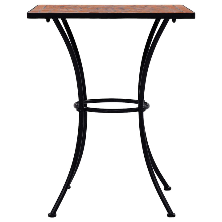 bistrosæt 3 dele mosaikdesign keramiske fliser terracotta