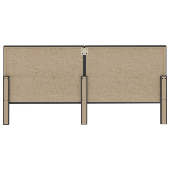 sengegavl med mønster 200x200 cm stof mørkegrå