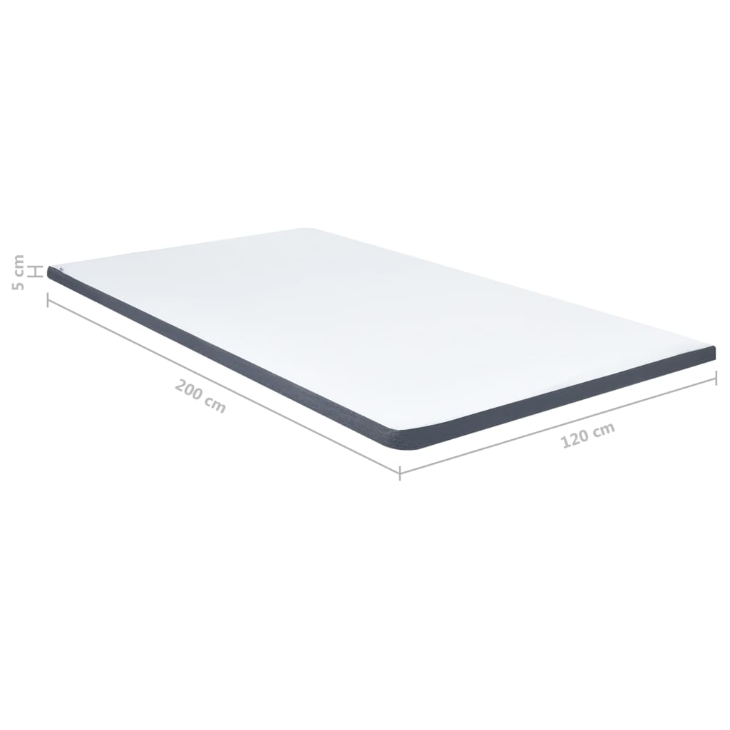 topmadras til seng med boxmadras 200x120x5 cm medium blød