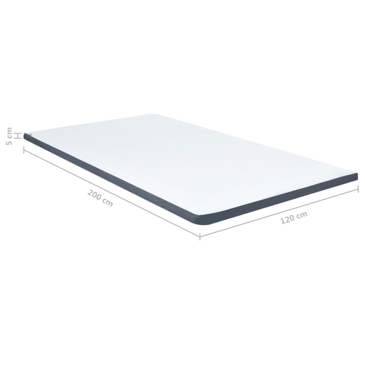 topmadras til seng med boxmadras 200x120x5 cm medium blød