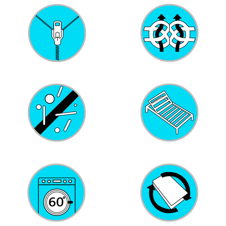 topmadras til seng med boxmadras 200x140x5 cm medium blød