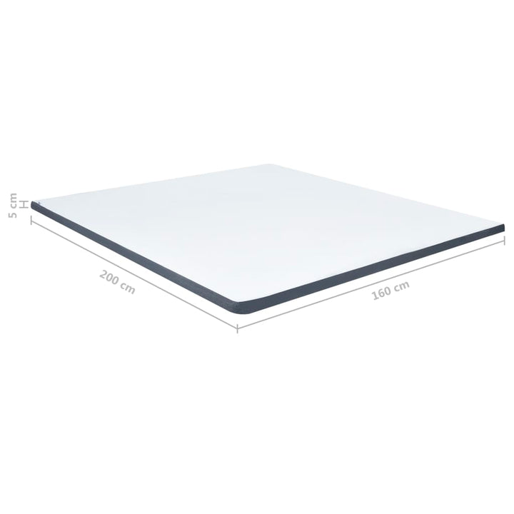 topmadras til seng med boxmadras 200x160x5 cm medium blød