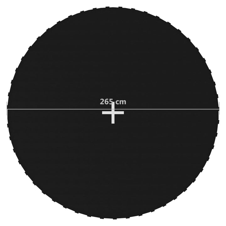 trampolinmåtte til 10 ft/3,05 m rund trampolin stof sort