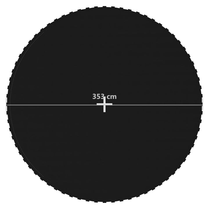 trampolinmåtte til 13 ft/3,96 m rund trampolin stof sort
