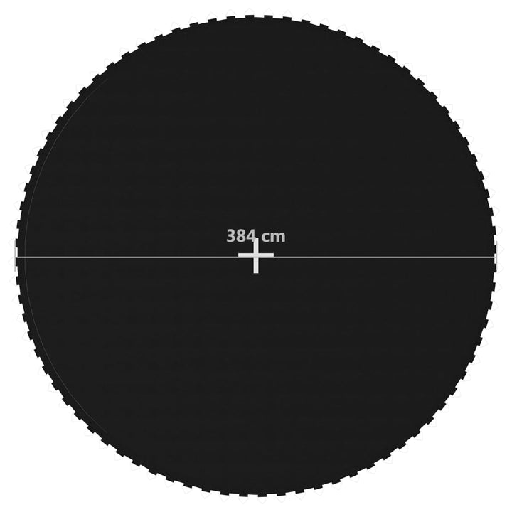 trampolinmåtte til 14 ft/4,27 m rund trampolin stof sort
