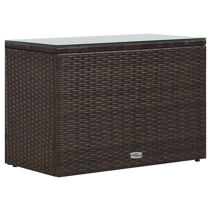 haveloungesæt 5 dele med hynder polyrattan brun