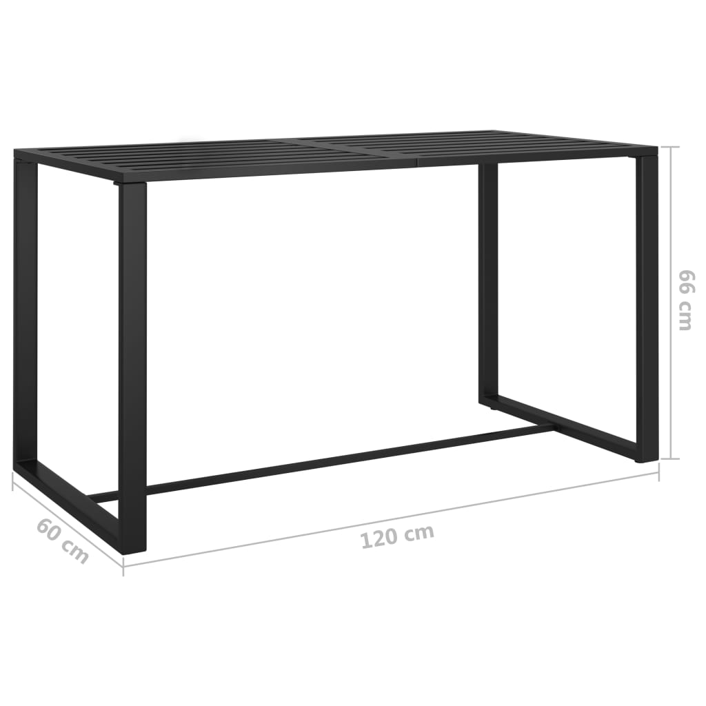 loungesæt med hynder 6 dele aluminium antracitgrå