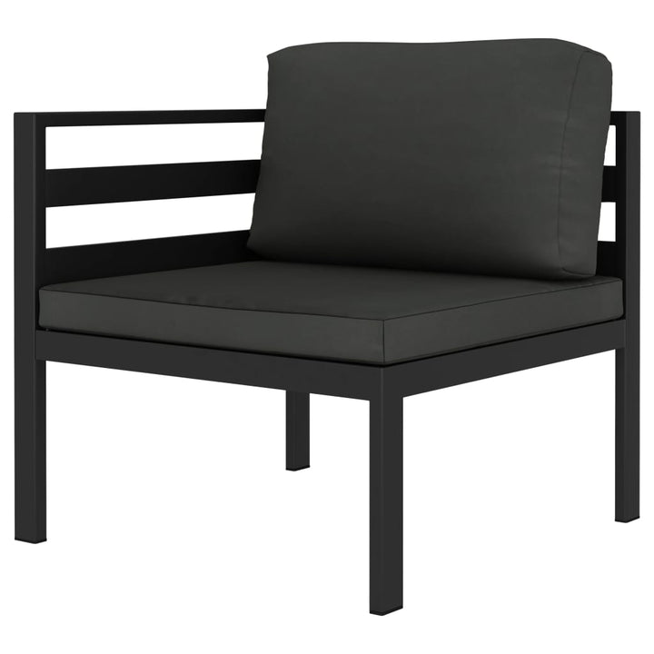 sofasæt til haven med hynder 2 dele aluminium antracitgrå