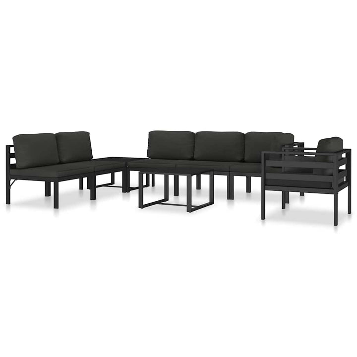 midtermodul til sofa med hynder aluminium antracitgrå