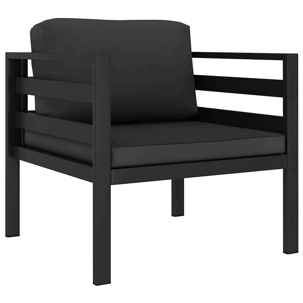 sofastol med hynder aluminium antracitgrå