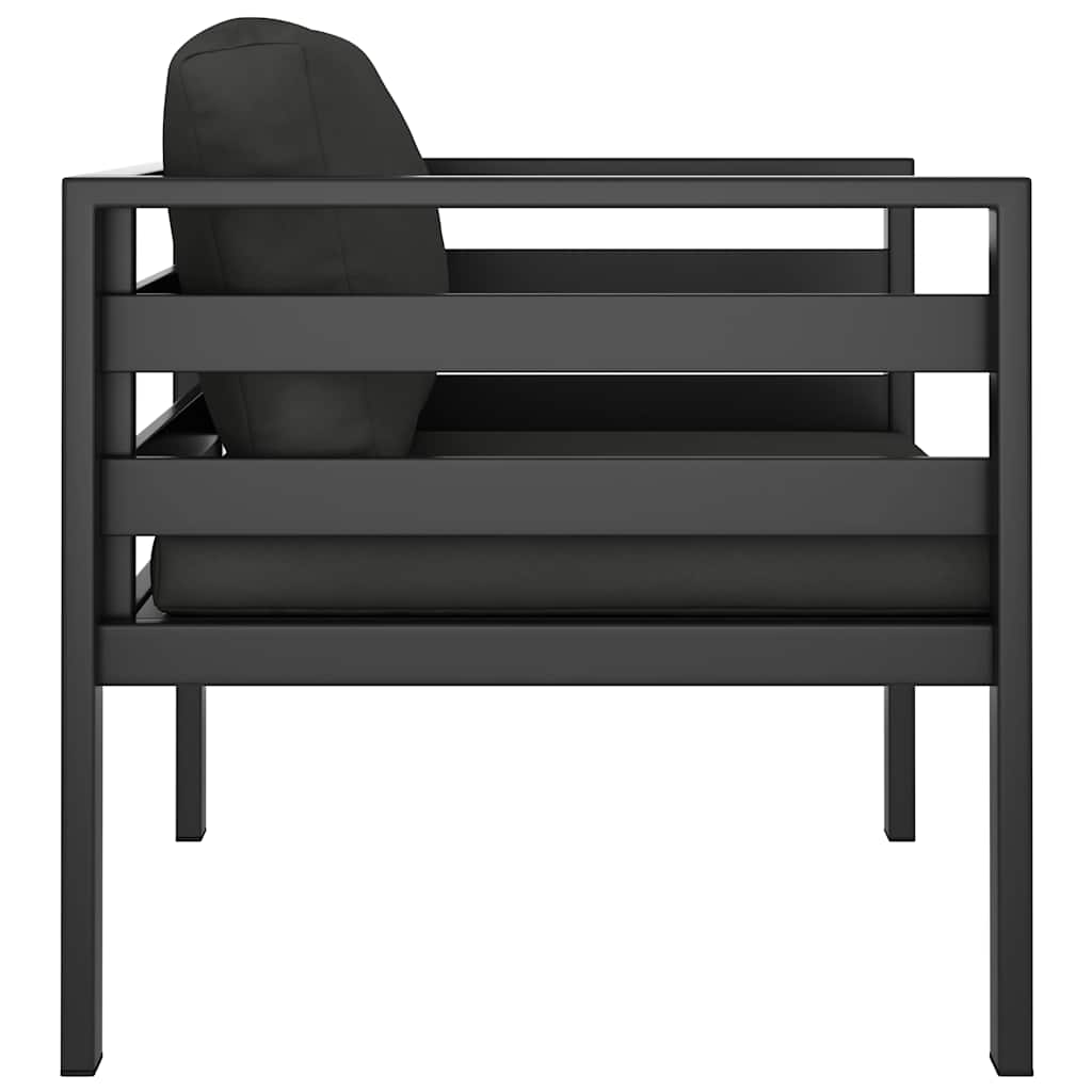 sofastol med hynder aluminium antracitgrå
