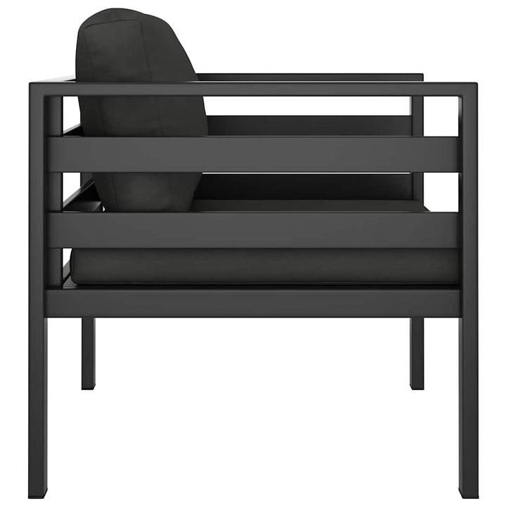 sofastol med hynder aluminium antracitgrå