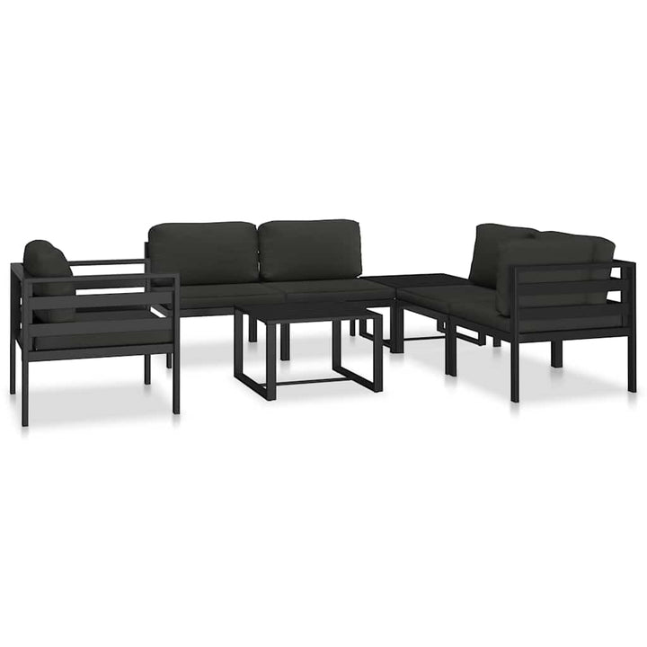 sofastol med hynder aluminium antracitgrå