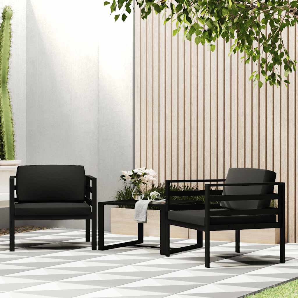 sofastol med hynder aluminium antracitgrå