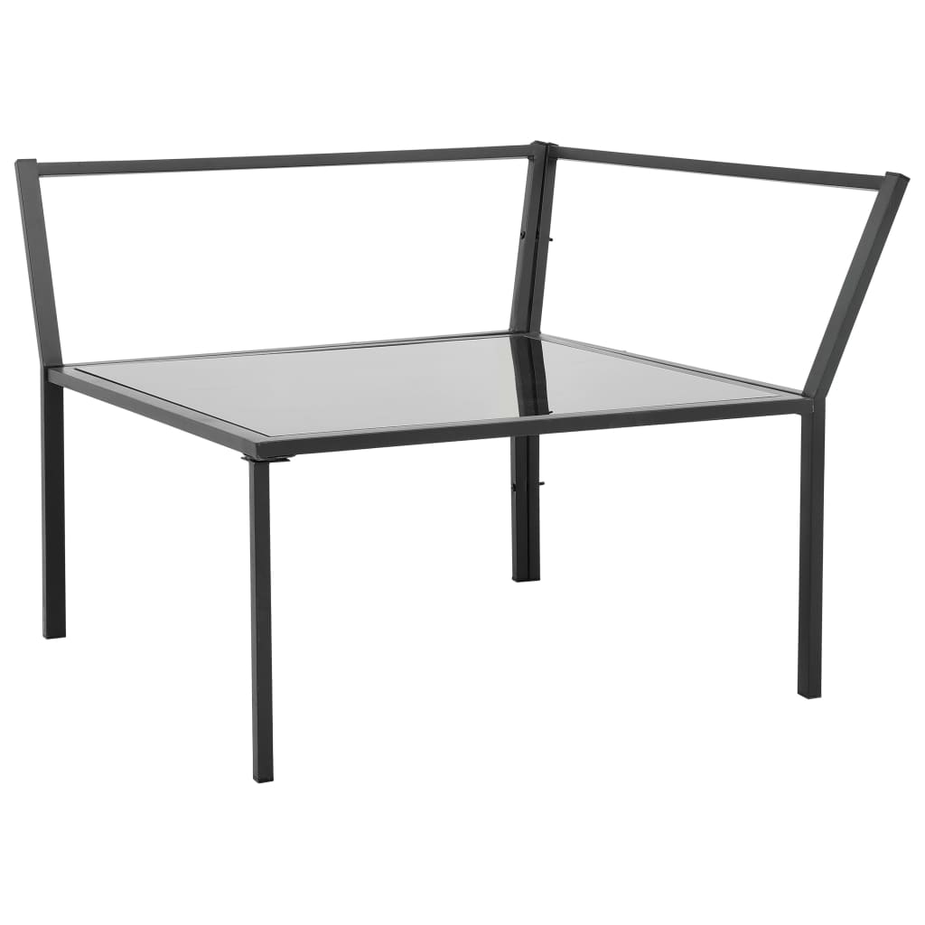 haveloungesæt 5 dele med hynder aluminium mørkegrå