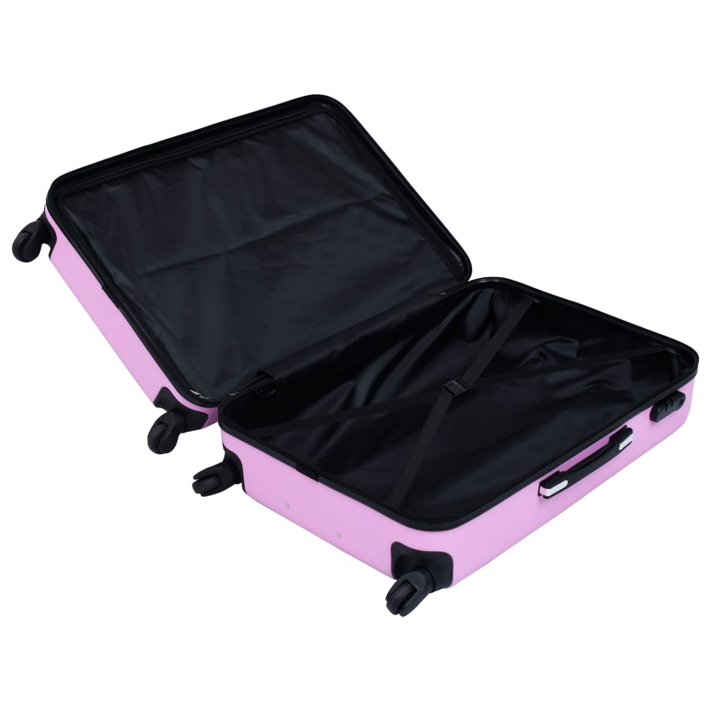 kuffertsæt 2 stk. hardcase ABS pink