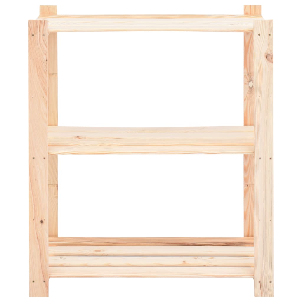 reoler 5 stk. 3-etagehylder 80 x 38 x 90 cm fyrretræ 150 kg
