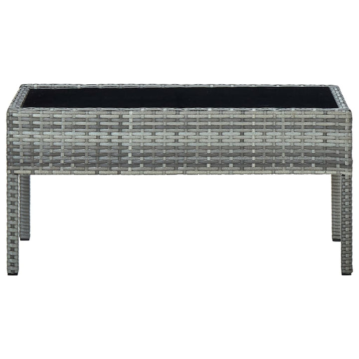 havebord 75x40x37 cm polyrattan grå