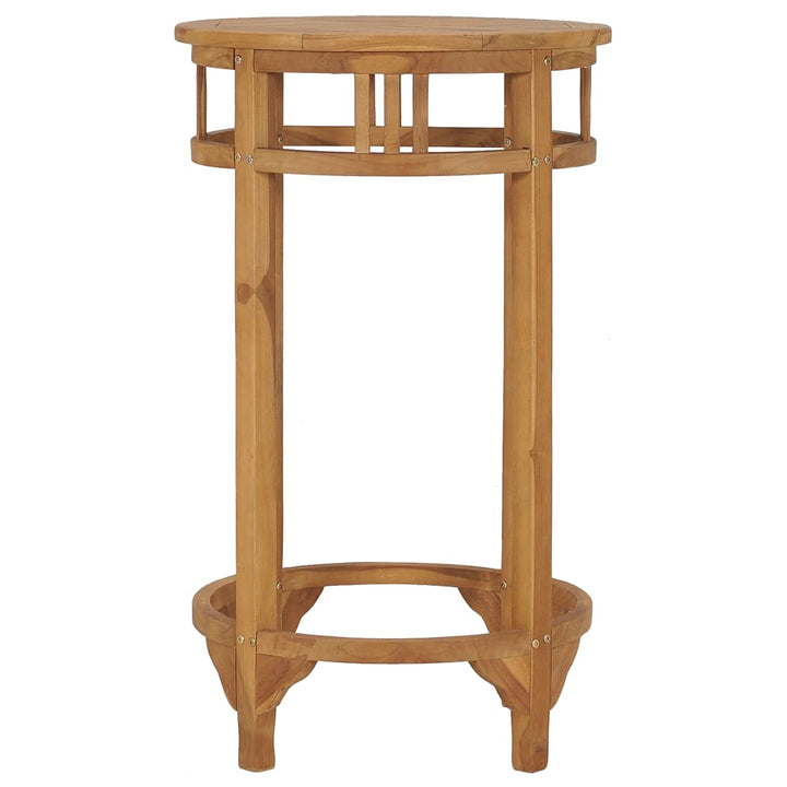 barbord Ø 60 cm massivt teaktræ