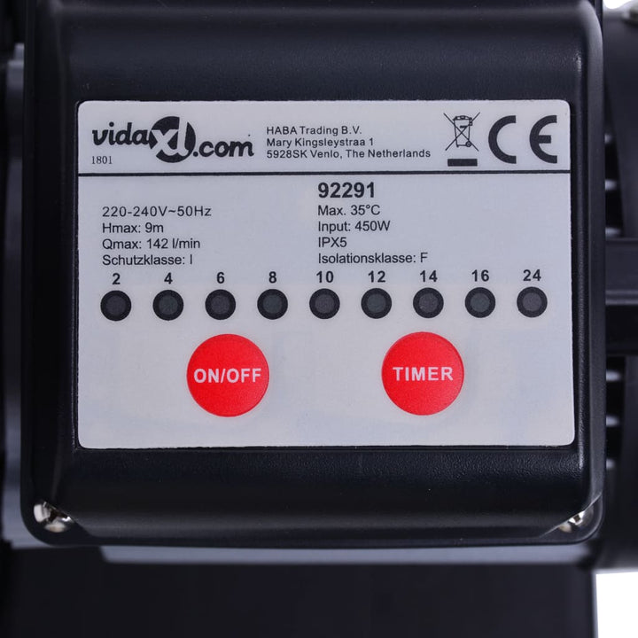 sandfilterpumpe med timer 450 W 25 l