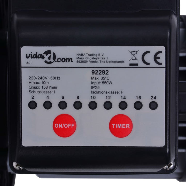 sandfilterpumpe med timer 550 W 50 l