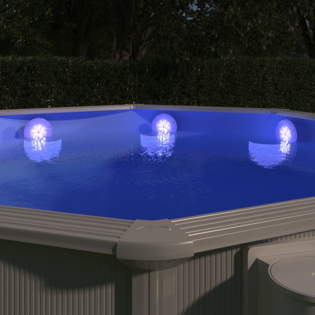LED-poollampe nedsænkelig og flydende fjernbetjening flerfarvet