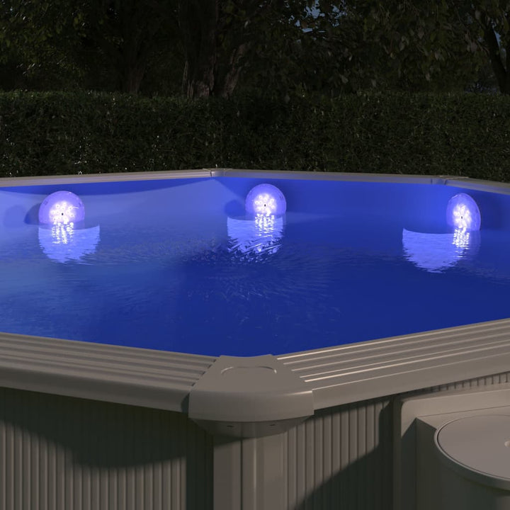 LED-poollampe nedsænkelig og flydende fjernbetjening flerfarvet
