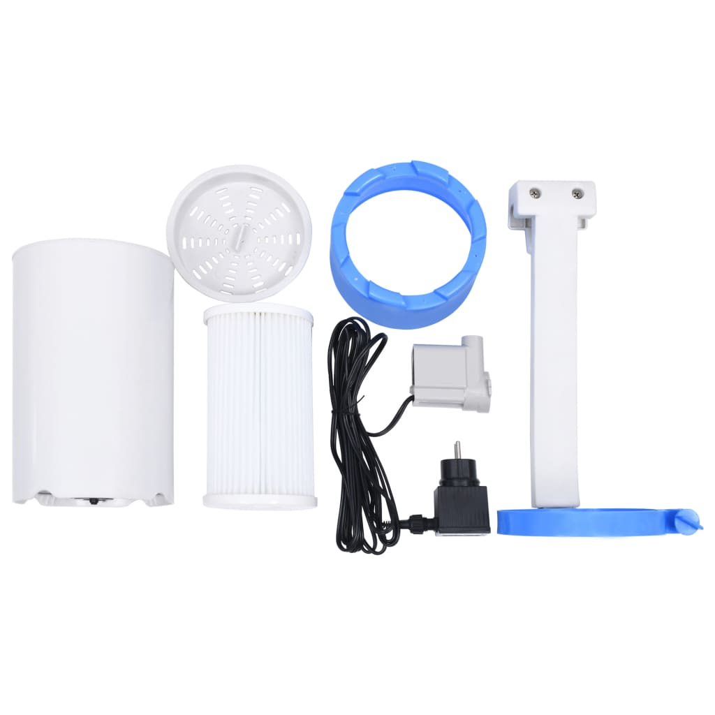 pumpe og overfladeskimmer til pool med adapter 16 cm plastik