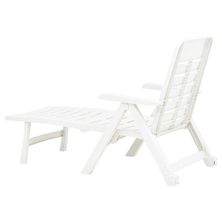 foldbar liggestol plastik hvid