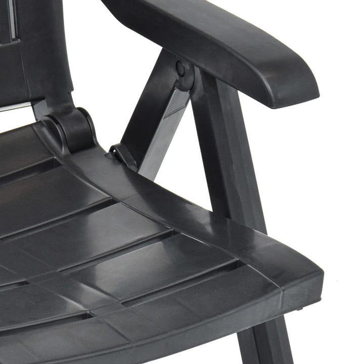 havelænestole 2 stk. plastik antracitgrå