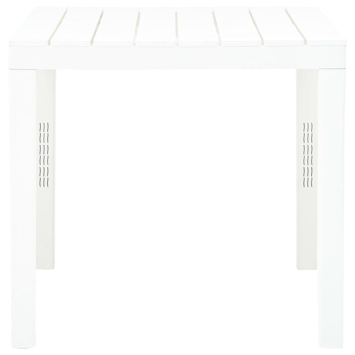 havebord 78 x 78 x 72 cm plastik hvid