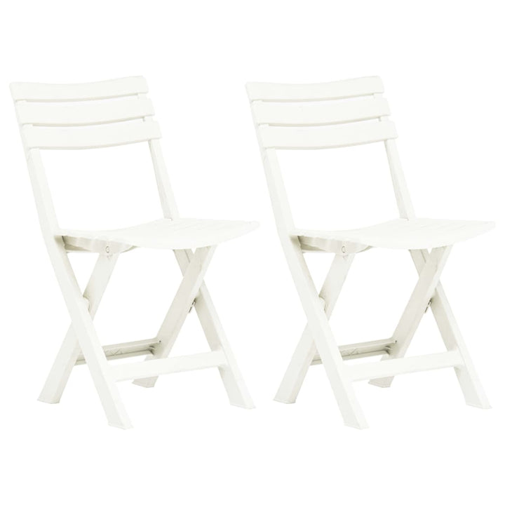 foldbare havestole 2 stk. plastik hvid
