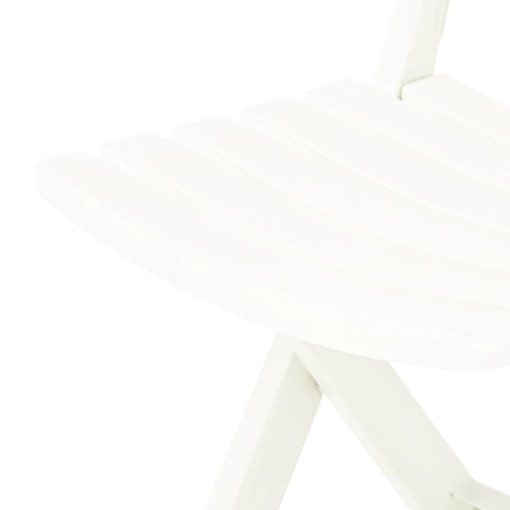 foldbare havestole 2 stk. plastik hvid