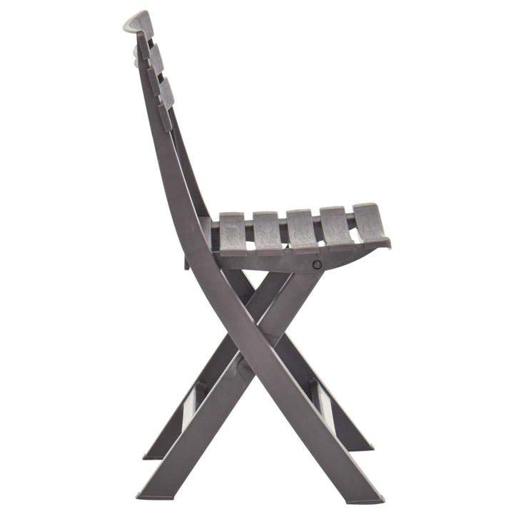 Klapstole 2 stk. plastik mokka