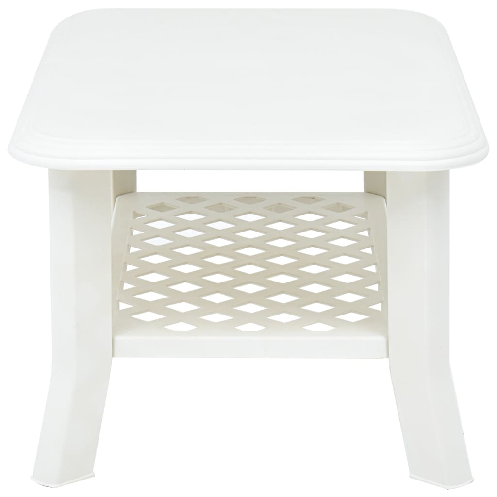 sofabord 90 x 60 x 46 cm plastik hvid